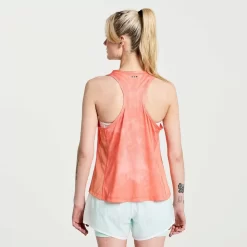 Saucony Tops | Donna Elevate Tank Top Zenith Tie-Dye Print