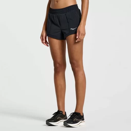 Saucony Calze E Pantaloncini | Donna Outpace 3" Short Black