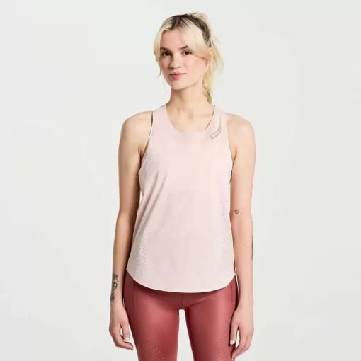 Saucony Tops | Donna Pinnacle Tank Sepia Rose