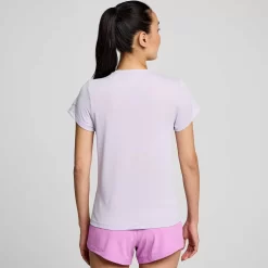 Saucony Tops | Donna Stopwatch Graphic Short Sleeve Mauve Graphic