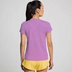 Saucony Tops | Donna Stopwatch Short Sleeve Grape Heather