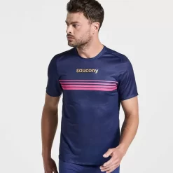 Saucony Tops | Uomo Elite Short Sleeve Sodalite