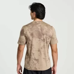 Saucony Tops | Uomo Explorer Short Sleeve Pewter Tie-Dye Print