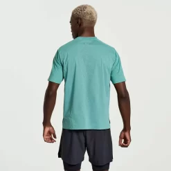 Saucony Tops | Uomo Pinnacle Short Sleeve Moss