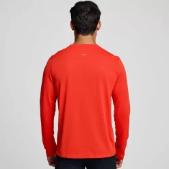 Saucony Tops | Uomo Stopwatch Long Sleeve Infrared