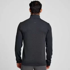 Saucony Giacche | Uomo Triumph 3D 1/2 Zip Black Heather